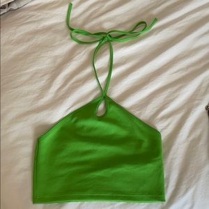 ZARA green crop top